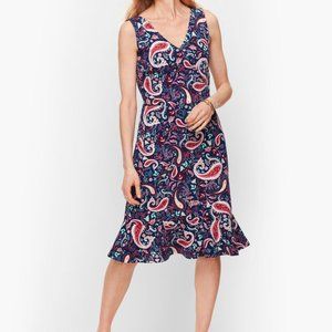Talbots Flounce Hem Fit and Flare Dress 1X